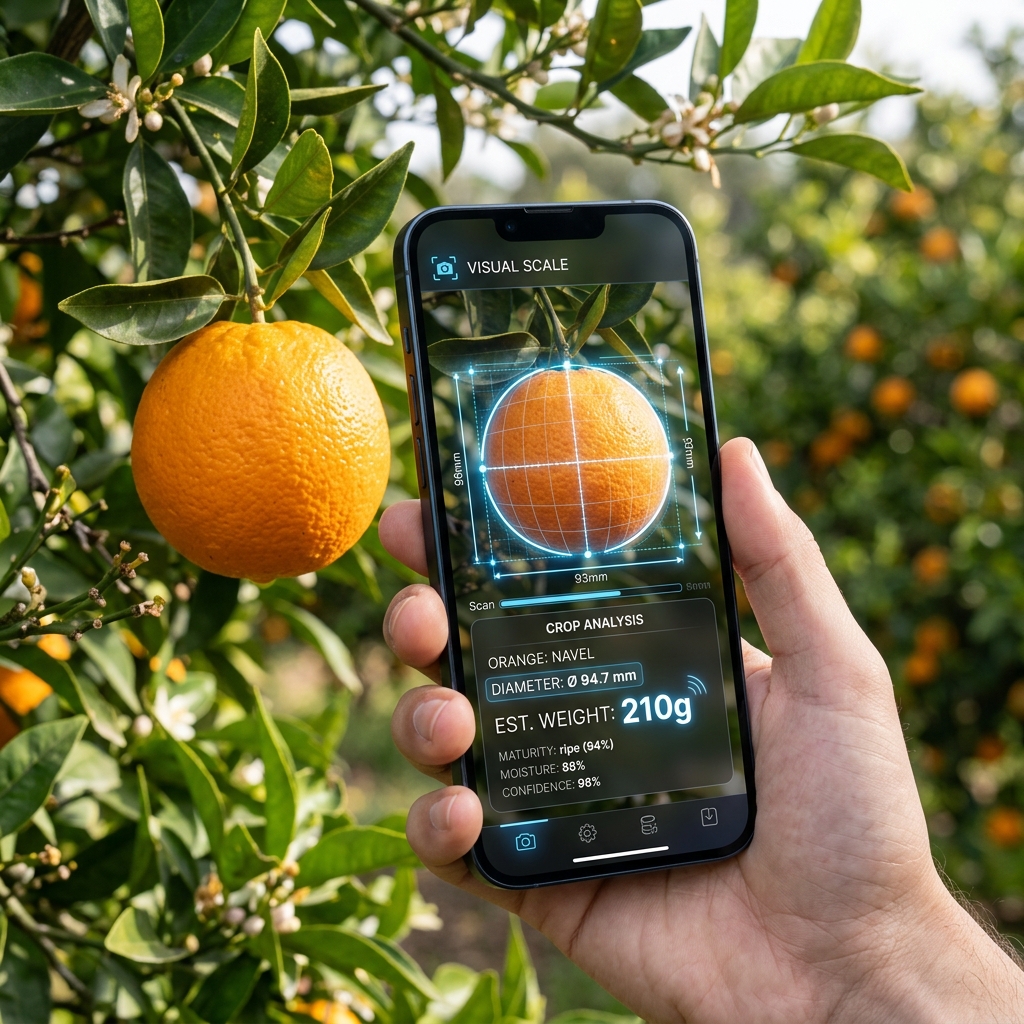 Orange visual scale overlay
